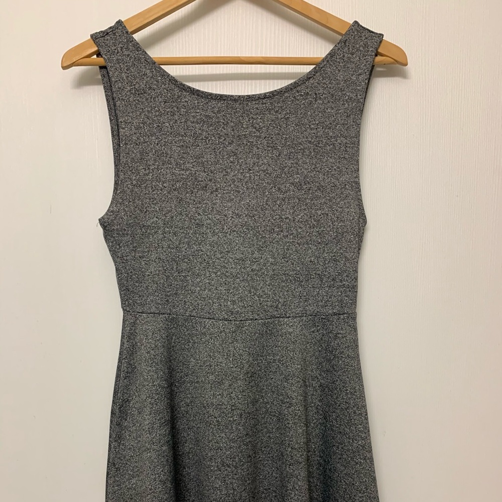Grey open back dress